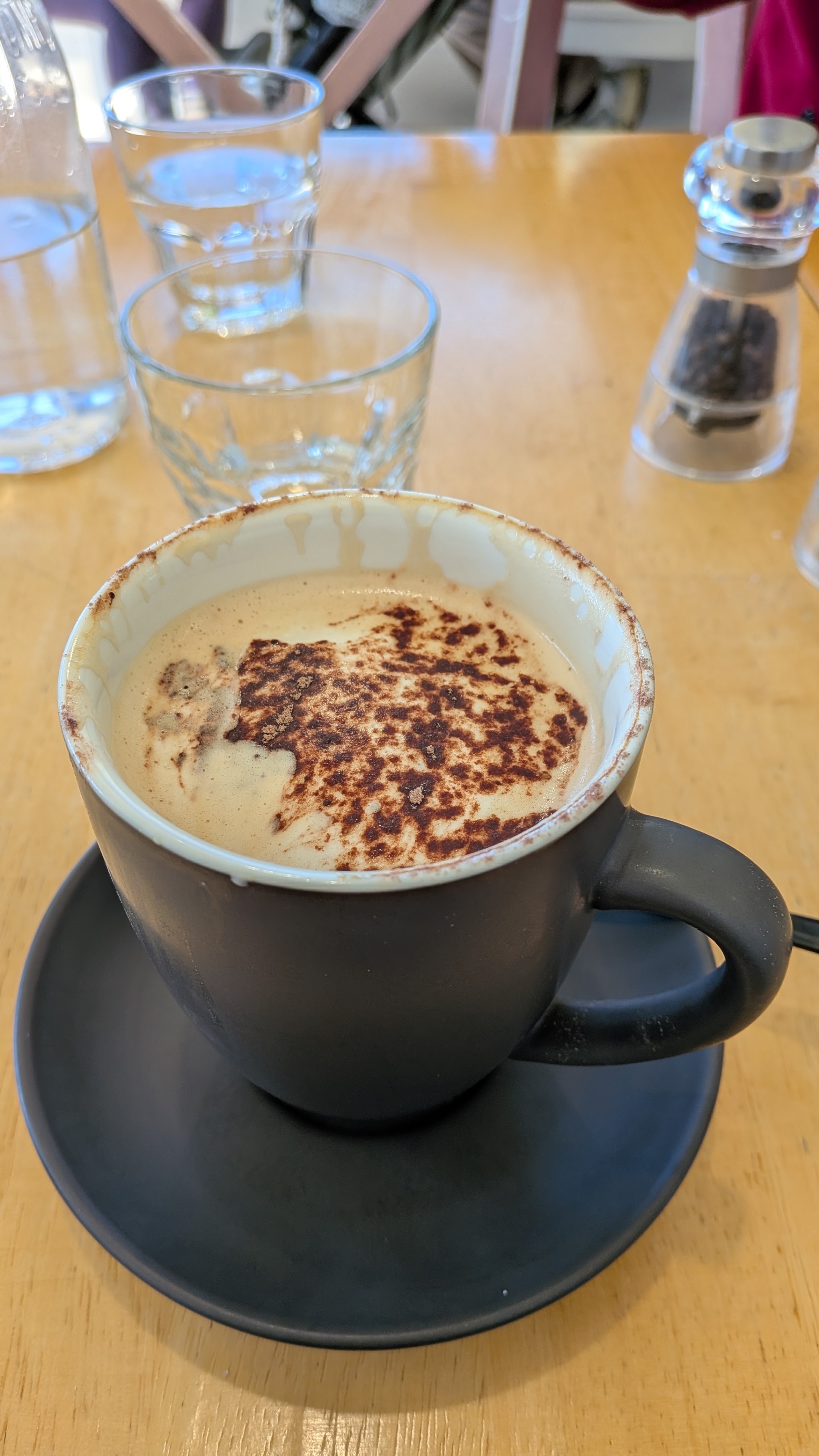A cappuccino with latte art